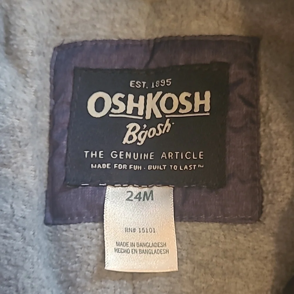 Oshkosh B'gosh 24M orange, blue,  gray winter coat